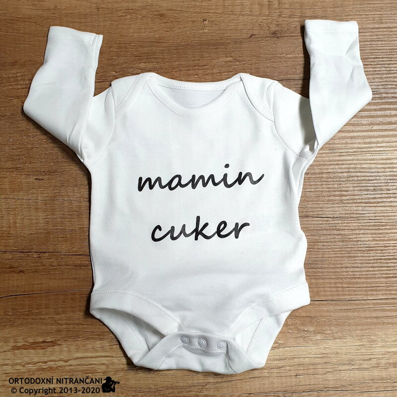 Kojenecké body Mamin cuker, dlhý rukáv Kojenecké body Mamin cuker, dlhý rukáv