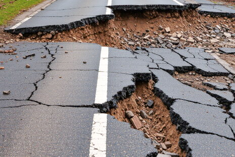 Zemetrasenie na ceste 